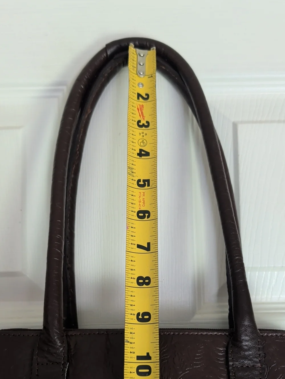 Vintage Great American Leather Works  Tooled Embossed Cow Leather Shoulder Bag